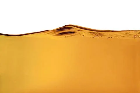 Yellow liquid with bubbles Foto stock