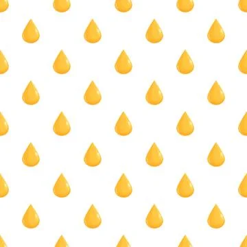 Yellow liquid drops pattern repeating background Stock Illustration