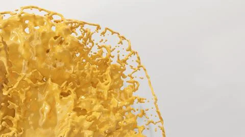 Yellow Liquid Explosion Scene Stock Illustration