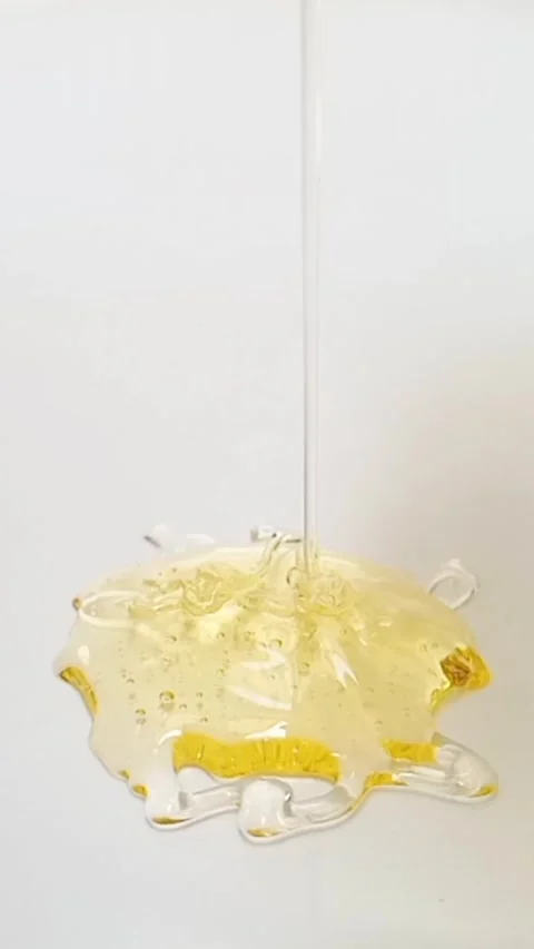 Yellow liquid gel texture face wash, shampoo, cleanser, cosmetic or skincare Stock-Footage 285716372