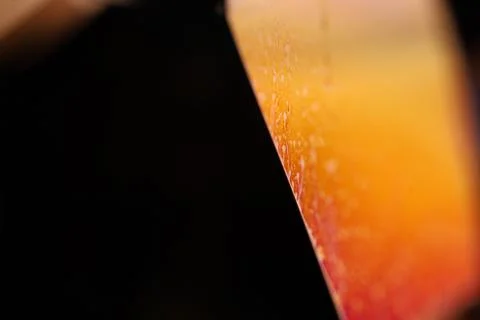 Yellow liquid glowing background, colourful macro abstraction Stock Illustration