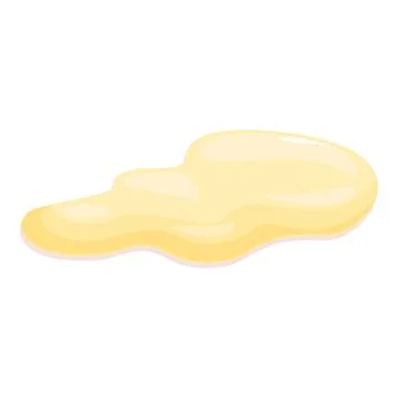 Yellow liquid puddle splashing on the ground Illustrazione stock