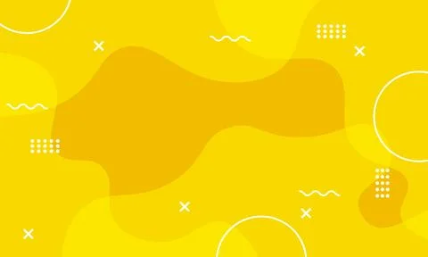 Yellow liquid shape background. Stock Illustration