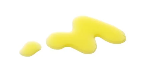 Yellow liquid splash on clean surface Stock Photos