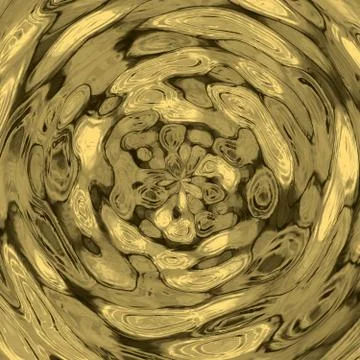 Yellow liquid vortex abstract background Illustrazione stock