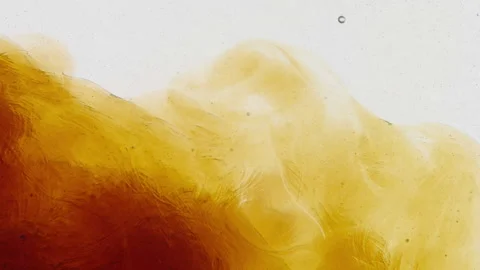 Yellow liquid in water on a white background. Stock Footage 236822565