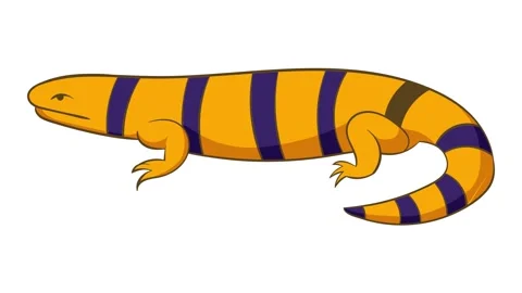 Yellow lizard icon animation Stock Footage 157179410