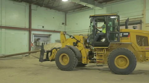 Yellow Loader Working On Construction Site Stock Footage 46594140