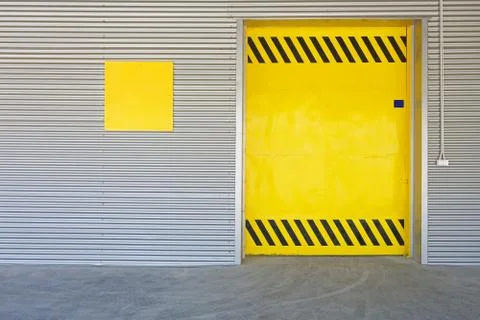 Yellow Loading Door Stock Photos