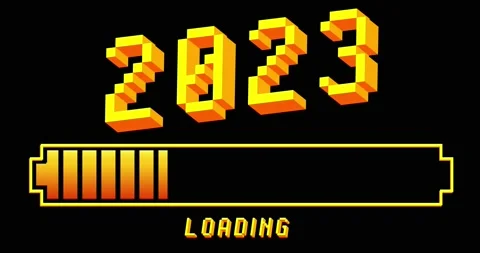Yellow loading screen with the number 20... | Stock Video | Pond5