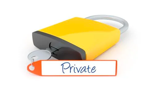 Yellow lock Stock Illustration