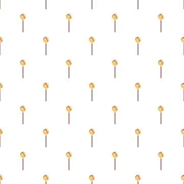 Yellow lollipop candy pattern creating a sweet seamless background Stock Illustration