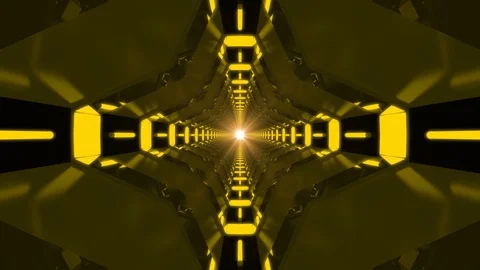 Yellow Loop Abstract Background Tunnel Video stock 99360989