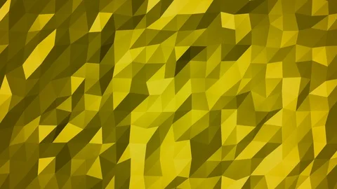 Yellow low poly abstract seamless animated background Stock Footage 93251685