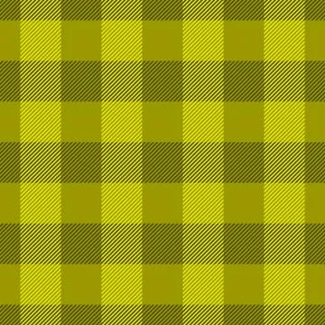 Yellow lumberjack plaid pattern. Seamless vector pattern. Simple vintage textile Stock Illustration