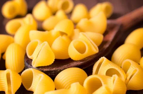 Yellow macaronie Stock Photos