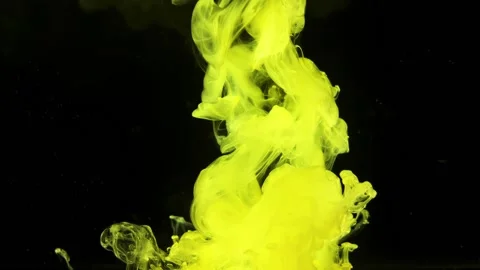 Yellow magic abstraction on black background.  Stock Footage 88490015