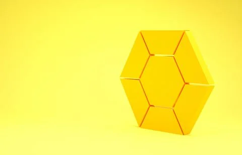 Yellow Magic stone icon isolated on yellow background. Fantasy crystal. Jewel Illustrazione stock