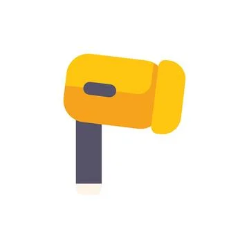 Yellow mailbox standing on a post is waiting for letters and correspondence Ilustração Stock
