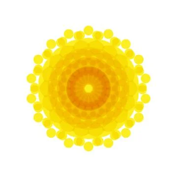 YELLOW MANDALA GEOMETRIC (1) Stock Illustration