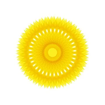 YELLOW MANDALA GEOMETRIC (2) Illustrazione stock