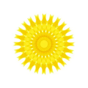 YELLOW MANDALA GEOMETRIC (2) Stock Illustration
