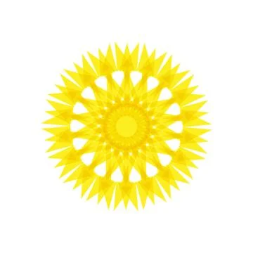 YELLOW MANDALA GEOMETRIC (2) Stock Illustration