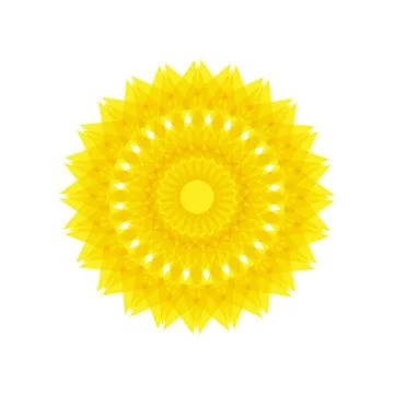 YELLOW MANDALA GEOMETRIC (2) Stock Illustration