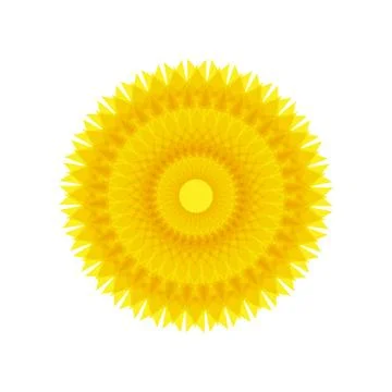 YELLOW MANDALA GEOMETRIC (2) Stock Illustration