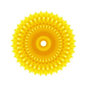 YELLOW MANDALA GEOMETRIC (3) Stock Illustration