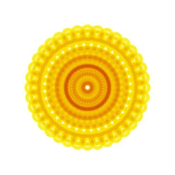 YELLOW MANDALA GEOMETRIC (4) Stock Illustration