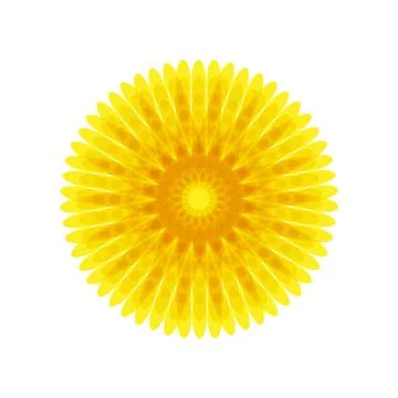 YELLOW MANDALA GEOMETRIC (5) Stock Illustration