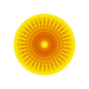 YELLOW MANDALA GEOMETRIC (5) Stock Illustration