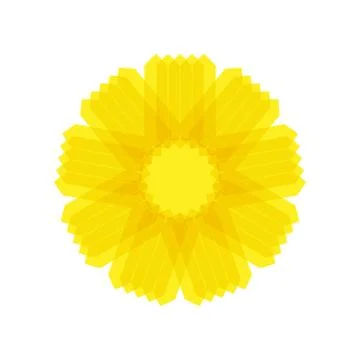 YELLOW MANDALA GEOMETRIC (7) Stock Illustration