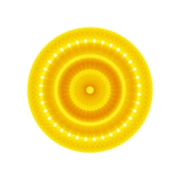 YELLOW MANDALA GEOMETRIC (7) Stock Illustration