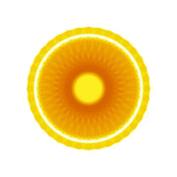 YELLOW MANDALA GEOMETRIC (7) Stock Illustration