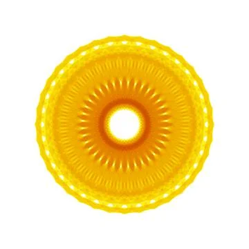 YELLOW MANDALA GEOMETRIC (8) Stock Illustration