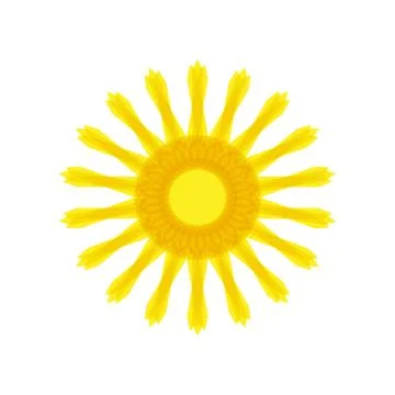 YELLOW MANDALA GEOMETRIC (9) Stock Illustration