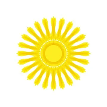 YELLOW MANDALA GEOMETRIC (9) Stock Illustration