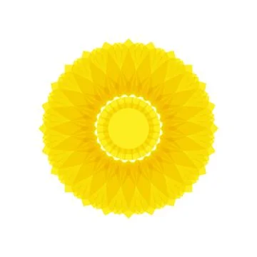 YELLOW MANDALA GEOMETRIC (9) Stock Illustration