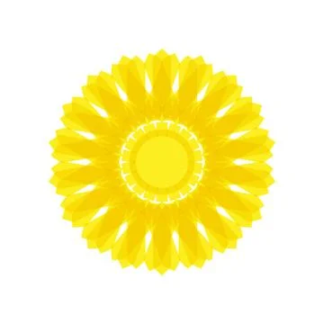 YELLOW MANDALA GEOMETRIC (9) Stock Illustration