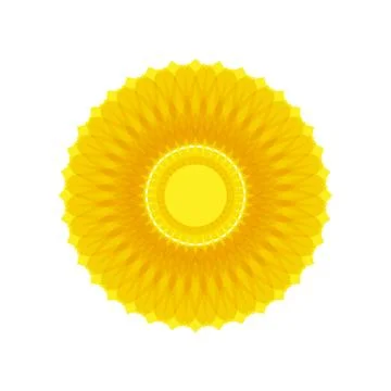 YELLOW MANDALA GEOMETRIC (9) Stock Illustration