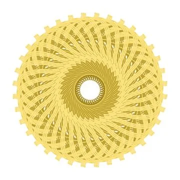 Yellow mandala Stock Illustration