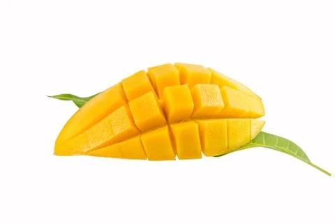 Yellow mango isolated on white background Foto stock