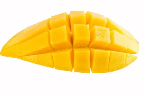 Yellow mango isolated on white background Stock Photos