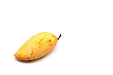 Yellow mango isolated on a white background Foto stock