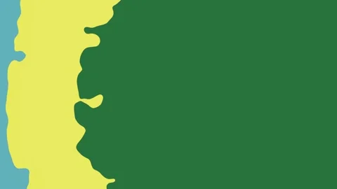 Yellow map blue the colors of rainbow stripes green, on black outline green Stock Footage 335696983