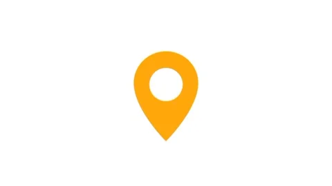 Yellow Map Icon Animation on White Background – Navigation Concept Vidéo 296845803
