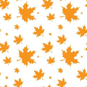 Yellow Maple Leaf Autumn Seamless Pattern Stockillustratie