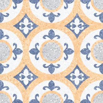 Yellow marble geometric pattern shape floor and wall mosaic decor tile. Stock Photos